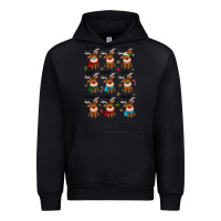 Black christmas reindeers Urban Hoodie - MaliasSmallBusiness