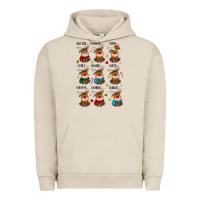 Pigment French Oak christmas reindeers Urban Hoodie - MaliasSmallBusiness