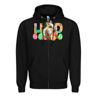 Black Hop Rabbit Easter Zipper Hoodie - Neo Western