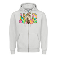 Dove Grey Hop Rabbit Easter Zipper Hoodie - Neo Western