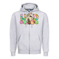 Heather Grey Hop Rabbit Easter Zipper Hoodie - Neo Western