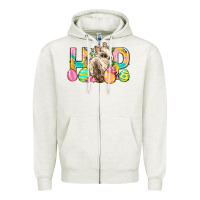 Oatmeal Heather Hop Rabbit Easter Zipper Hoodie - Neo Western