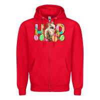 Red Hop Rabbit Easter Zipper Hoodie - Neo Western