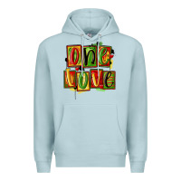Blue Mist one love juneteenth Premium Hoodie - MaliasSmallBusiness