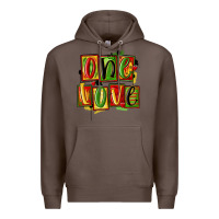 Coffee one love juneteenth Premium Hoodie - MaliasSmallBusiness
