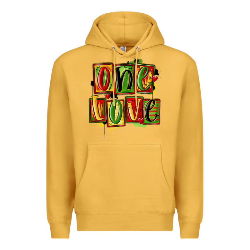One Love Juneteenth Premium Hoodie by MaliasSmallBusiness | Teevron