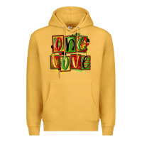 Mustard one love juneteenth Premium Hoodie - MaliasSmallBusiness