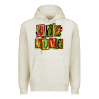 Oatmeal Heather one love juneteenth Premium Hoodie - MaliasSmallBusiness