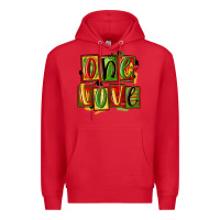 Red one love juneteenth Premium Hoodie - MaliasSmallBusiness