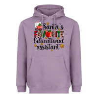Lavender santa's favorite educational assistant Heavyweight Hoodie - AdoDesignShop