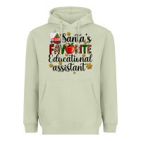 Matcha santa's favorite educational assistant Heavyweight Hoodie - AdoDesignShop