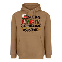 Toasted Coconut santa's favorite educational assistant Heavyweight Hoodie - AdoDesignShop