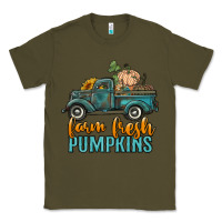Army Green farm fresh pumpkins truck Classic Tee - RanaPortraitStore