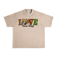 French Oak Love Came Down Baby Jesus Christmas Urban Heavy Tee - RanaPortraitStore