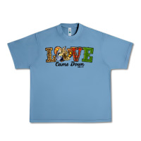 Pebble Blue Love Came Down Baby Jesus Christmas Urban Heavy Tee - RanaPortraitStore