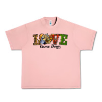 Salmon Love Came Down Baby Jesus Christmas Urban Heavy Tee - RanaPortraitStore