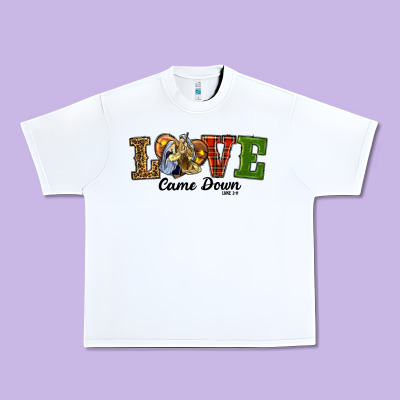 Love Came Down Baby Jesus Christmas Urban Heavy Tee Designed By Ranaportraitstore