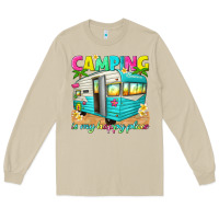 Mushroom camping is my happy place Long Sleeve Tee - texasbilliewilder