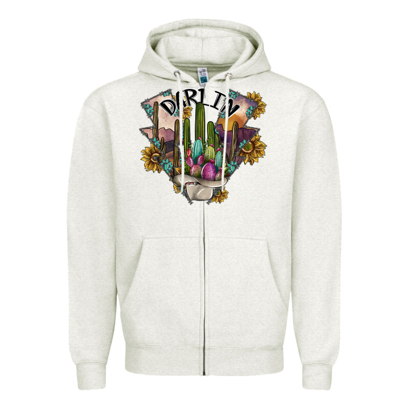 Darlin Zipper Hoodie by SublimationCraftShop | Teevron