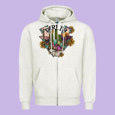 Darlin Zipper Hoodie Designed By Sublimationcraftshop