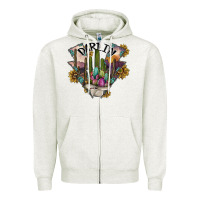 Oatmeal Heather darlin Zipper Hoodie - SublimationCraftShop