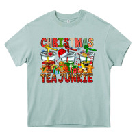 Arona Christmas tea junkie Heavy Core Tee - CowhideDigitalArt