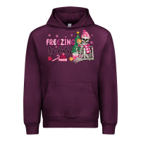 Mauve Wine freezing to death skeleton Urban Hoodie - MaliasSmallBusiness
