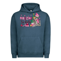 Pigment Midnight Navy freezing to death skeleton Urban Hoodie - MaliasSmallBusiness