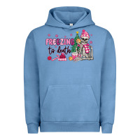 Pigment Pebble Blue freezing to death skeleton Urban Hoodie - MaliasSmallBusiness