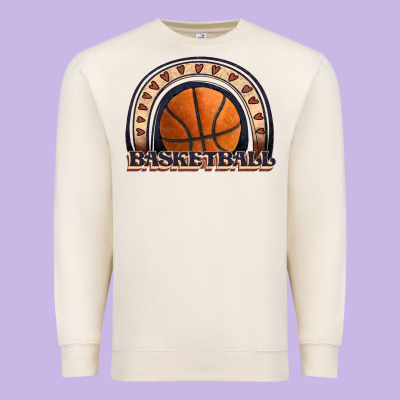 Basketball Rainbow Premium Sweatshirt Designed By Jahusdesignshop