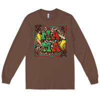 Chestnut softball mama with leopard Long Sleeve Tee - Zillion Design Studio