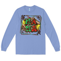 Colony Blue softball mama with leopard Long Sleeve Tee - Zillion Design Studio