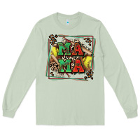 Matcha softball mama with leopard Long Sleeve Tee - Zillion Design Studio