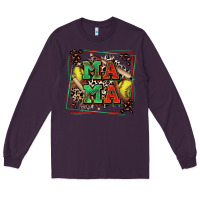 Plum softball mama with leopard Long Sleeve Tee - Zillion Design Studio
