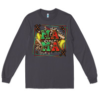 Smoke softball mama with leopard Long Sleeve Tee - Zillion Design Studio