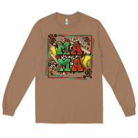 Toasted Coconut softball mama with leopard Long Sleeve Tee - Zillion Design Studio