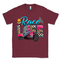 Burgundy race life Classic Tee - Zillion Design Studio