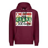 Burgundy i've loved my class 100 days Premium Hoodie - MaliasSmallBusiness