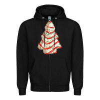 Black white christmas cake Zipper Hoodie - FaDigitalArtStudio