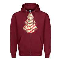 White Christmas Cake Zipper Hoodie | Teevron