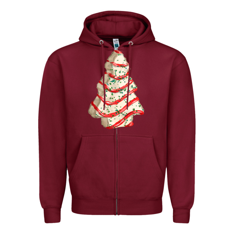 White Christmas Cake Zipper Hoodie by FaDigitalArtStudio | Teevron