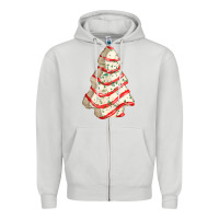 Dove Grey white christmas cake Zipper Hoodie - FaDigitalArtStudio