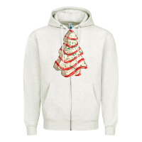 Oatmeal Heather white christmas cake Zipper Hoodie - FaDigitalArtStudio