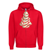 Red white christmas cake Zipper Hoodie - FaDigitalArtStudio