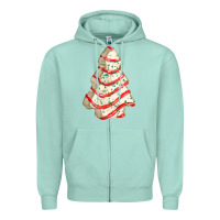Seafoam white christmas cake Zipper Hoodie - FaDigitalArtStudio