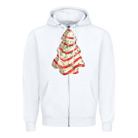 White white christmas cake Zipper Hoodie - FaDigitalArtStudio
