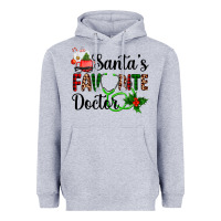 Heather Grey santa's favorite doctor Heavyweight Hoodie - AdoDesignShop