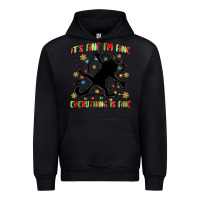 Black it's fine i'm fine everything is fine Urban Hoodie - MaliasSmallBusiness
