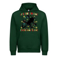 Forest Green it's fine i'm fine everything is fine Urban Hoodie - MaliasSmallBusiness