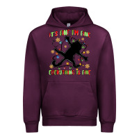 Mauve Wine it's fine i'm fine everything is fine Urban Hoodie - MaliasSmallBusiness
